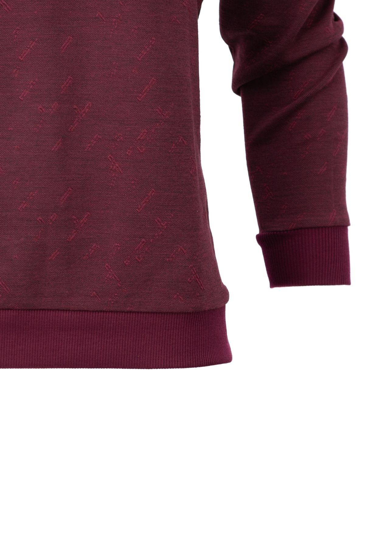 Erkek Kışlık Doğal Pamuklu Örme Polo Yaka Kazak Çapa Motifli Cepli Tam Kalıp Klasik Model