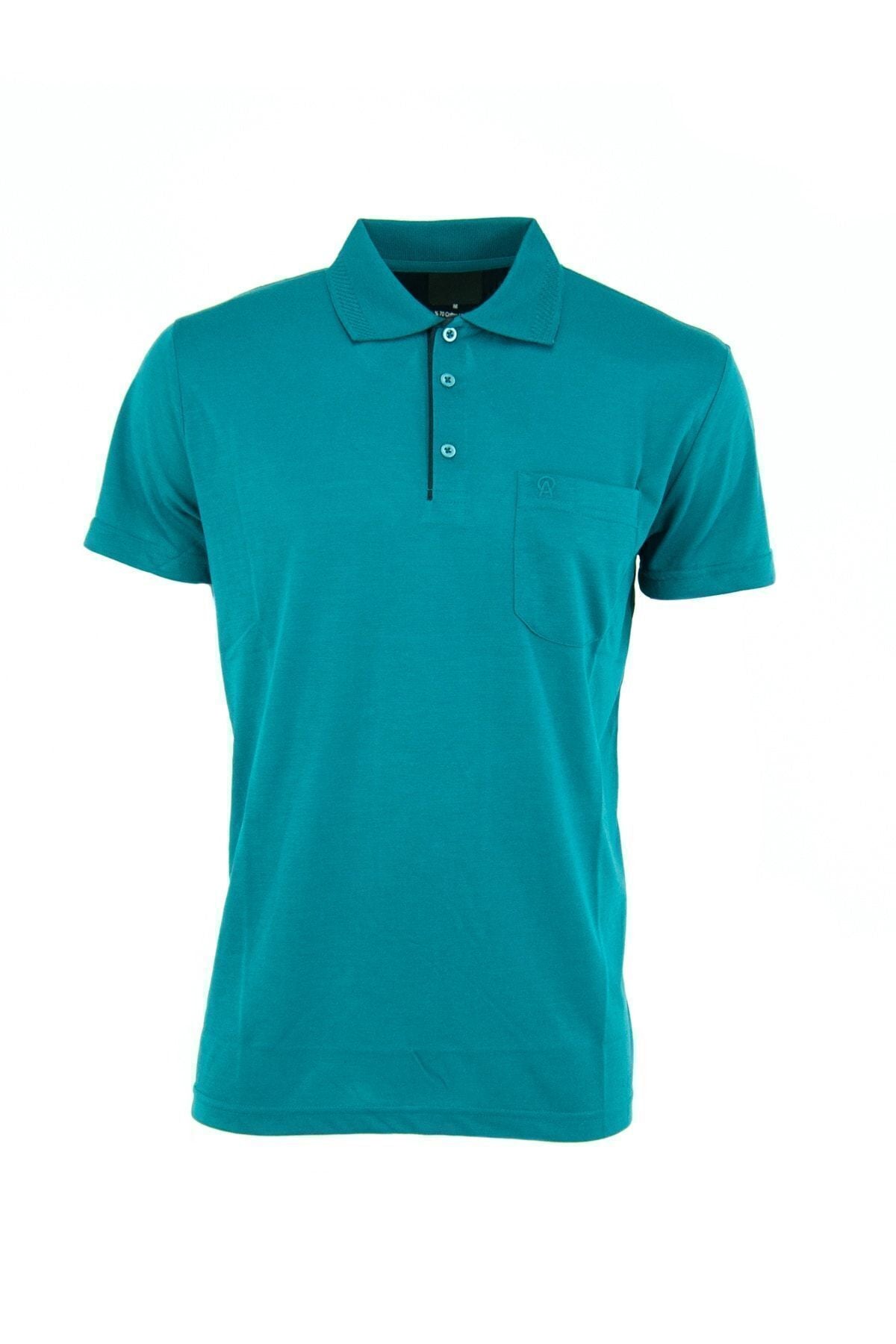 Erkek Polo Yaka Arma Cepli Kısa Kollu Düz Renk Normal Kesim Premium Pamuklu Kumaş T-shirt