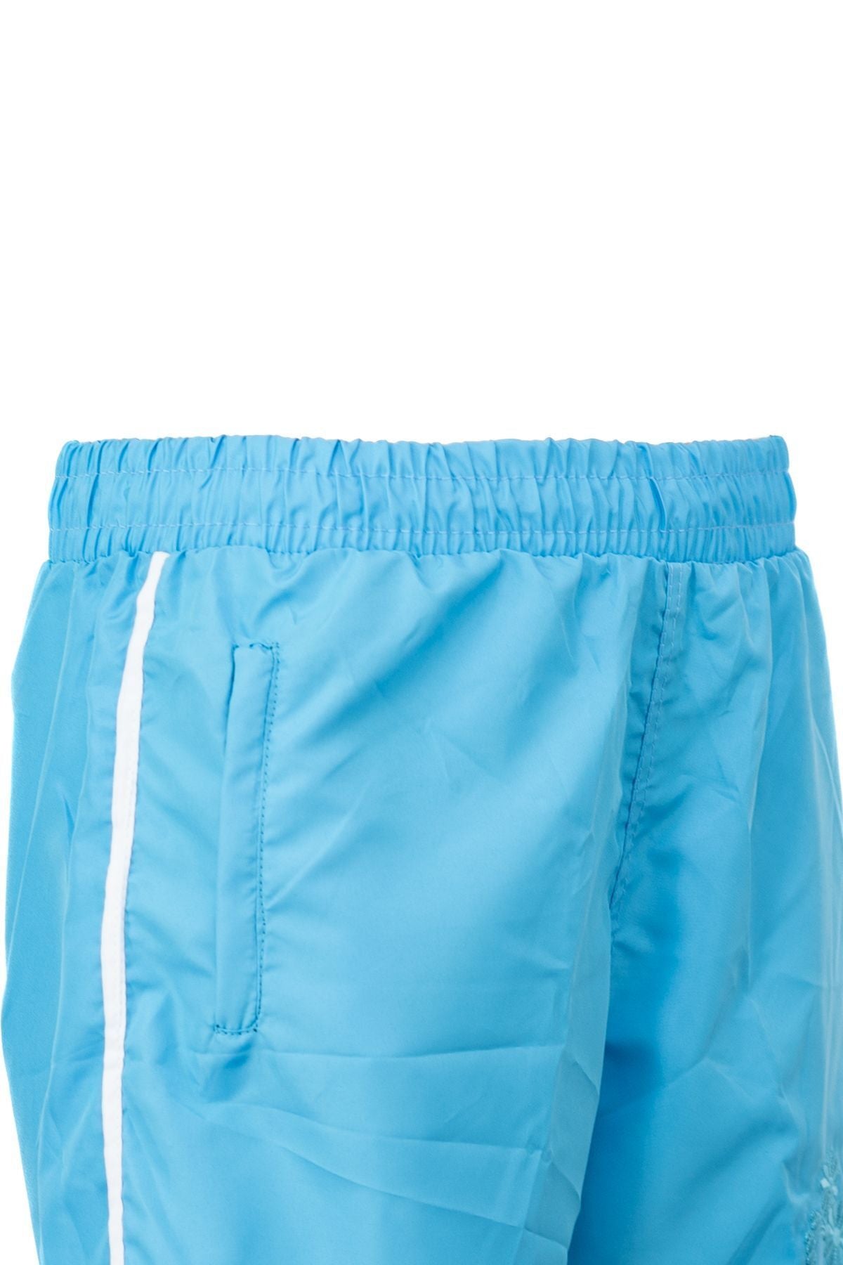 Kadın Deniz Şortu Beli Lastikli ve Bağcıklı Cepli Nakışlı Su Tutmayan Rahat Hafif Kumaş