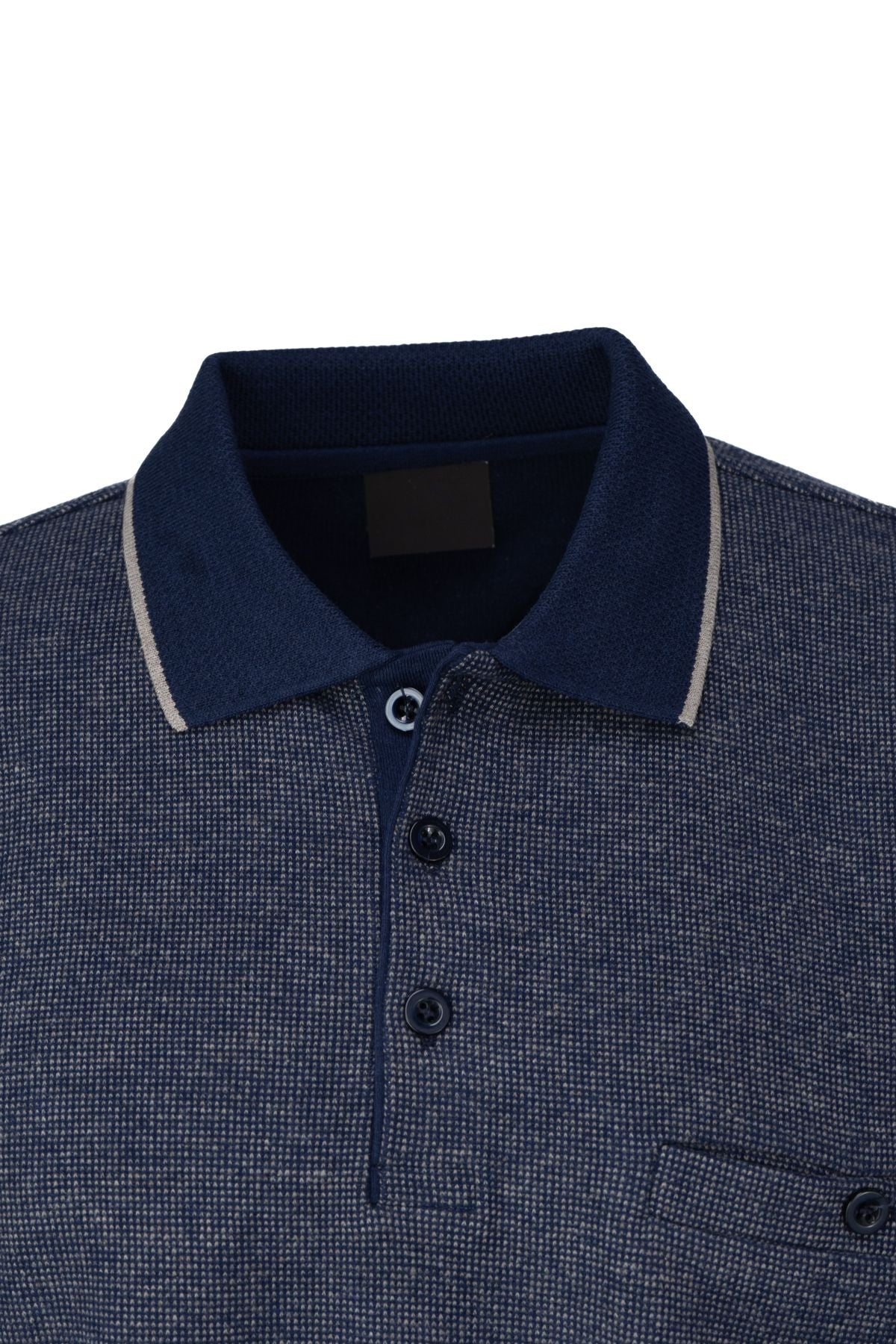 Erkek Kışlık Polo Yaka Kazak Pamuklu Örme Klasik Pıtırcık Selanik Düğmeli Fleto Cepli Rahat