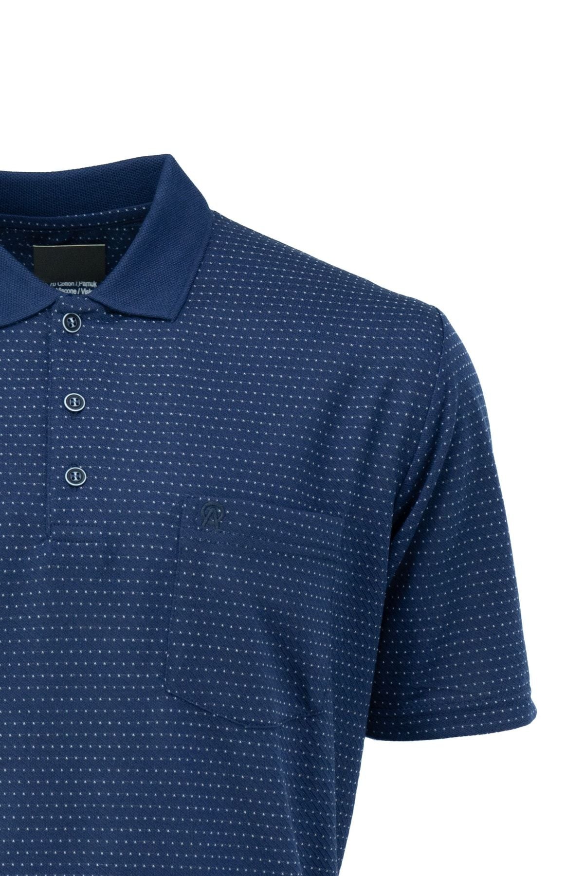 Erkek Polo Yaka Cepli Kısa Kollu Tam Kalıp Normal Kesim Pamuklu Kumaş T-shirt