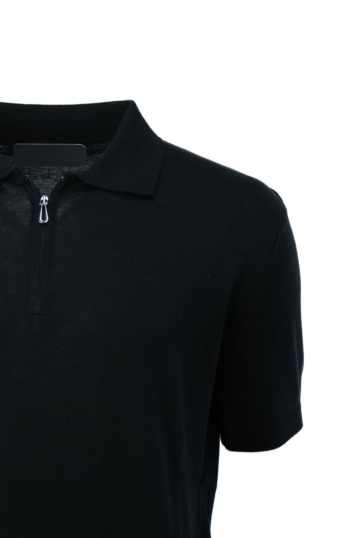 Erkek Polo Yaka Düz Renk Cepsiz Kısa Kol Tam Kalıp Premium Pamuklu Dokuma ince Triko T-Shirt