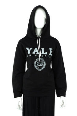 Kadın Moda Desenli Sportif Rahat Kesim Uzun Kollu Kapüşonlu Sweatshirt