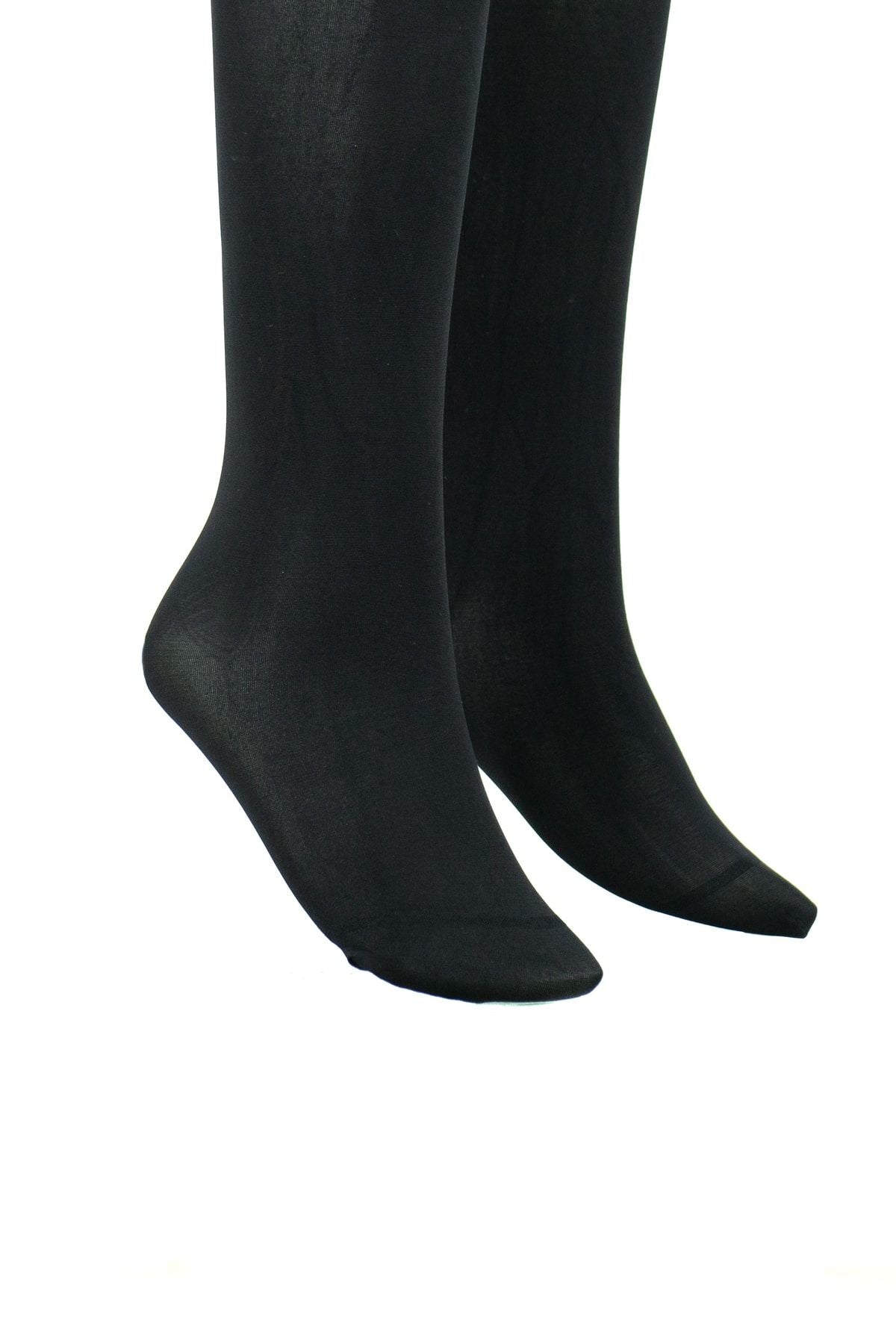 Kadın Düz Renk Esnek Likralı Rahat Ten Göstermez Mat Klasik 2 Li Diz Üstü Mus Çorap