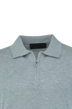 Erkek Polo Yaka Düz Renk Cepsiz Kısa Kol Tam Kalıp Premium Pamuklu Dokuma ince Triko T-Shirt