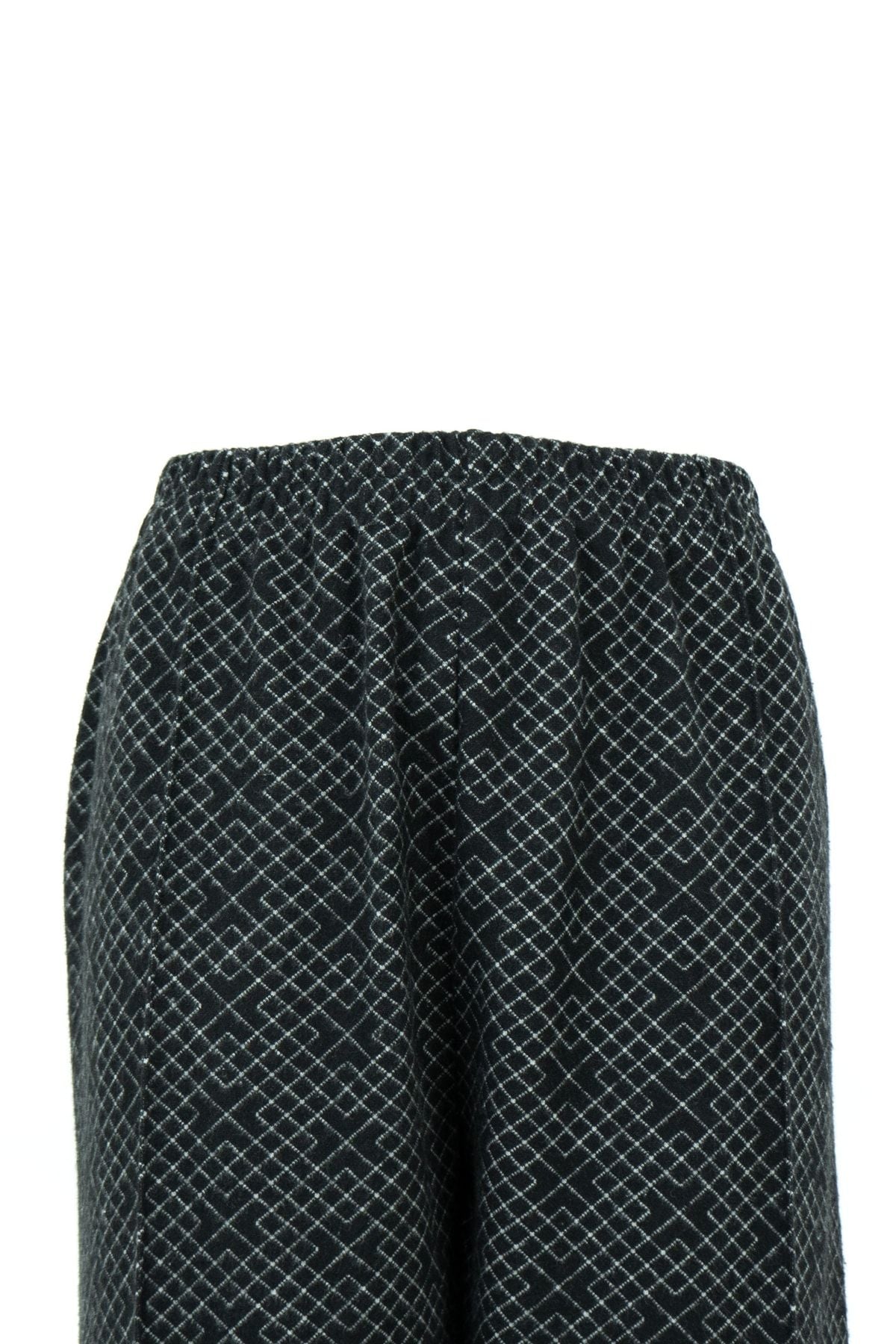 Kadın Kışlık Gül Desenli Cepli Beli Lastikli Likralı Kalın Pamuklu Dokuma Anne Pantolon