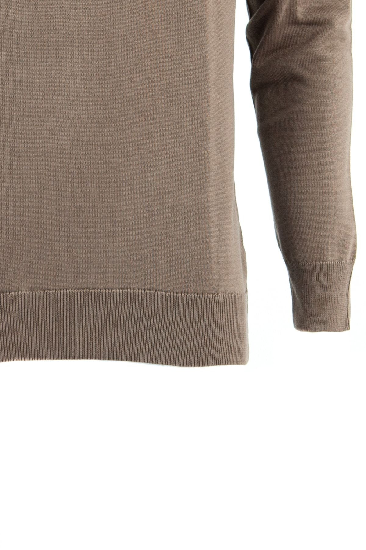 Erkek Kışlık Doğal Pamuklu Triko Ince Örme Yarım Balıkçı Yaka Kazak Klasik Model