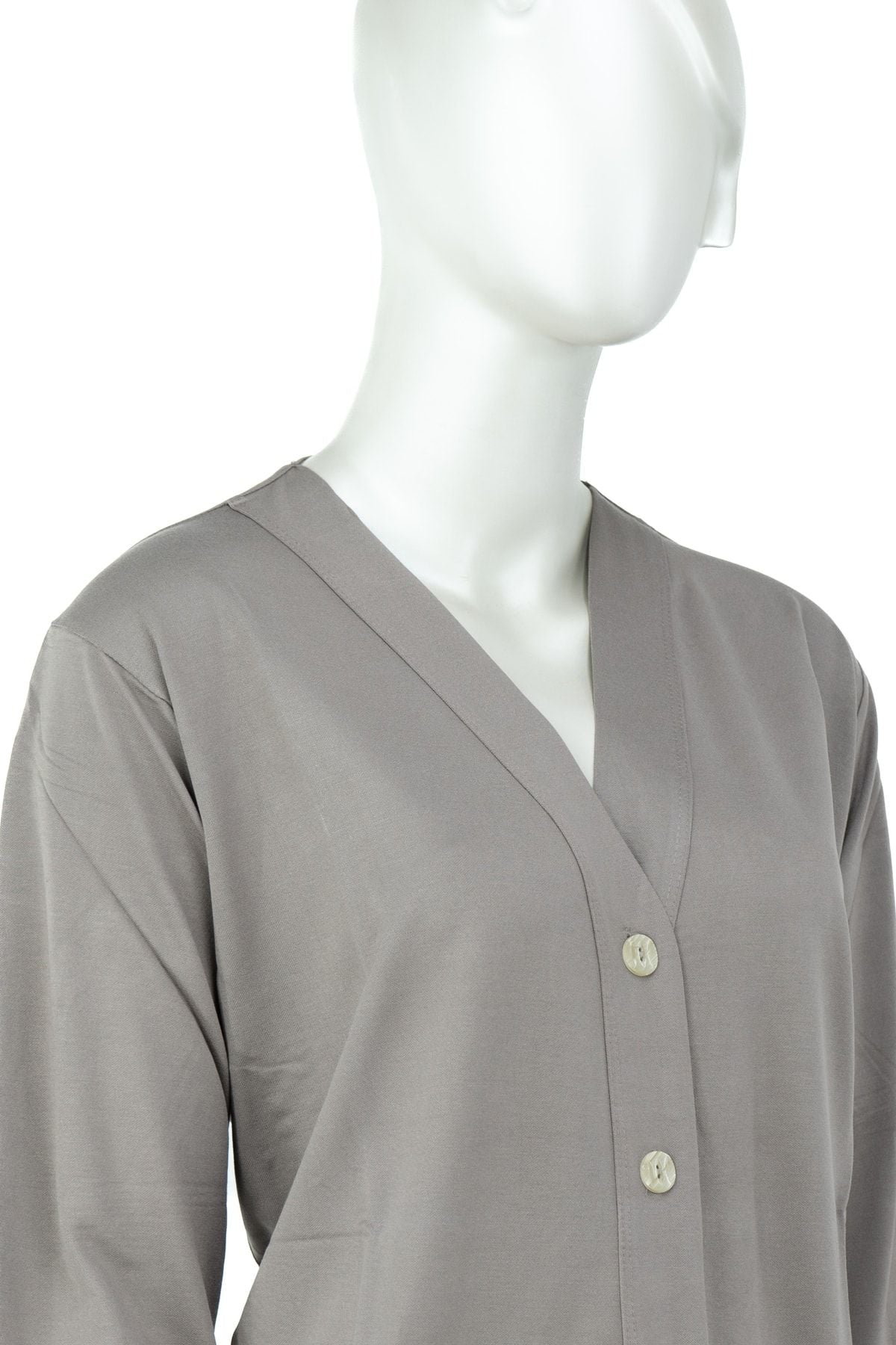 Kadın Düz Renk Rahat Cepli Tam Kalıp Büyük Beden Likrasız Glorya Penye Kumaş Anne Hırka