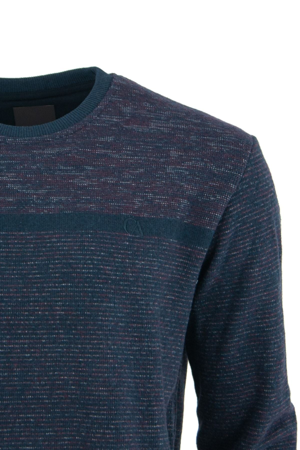 Erkek Kışlık Yuvarlak Yaka Uzun Kollu Rahat Kesim Likralı Pamuklu Dokuma Şardonlu Kazak