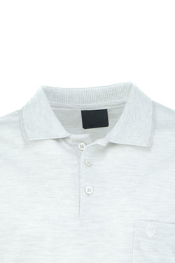 Erkek Polo Yaka Şık Kırçıl Desenli Cepli Kısa Kollu Tam Kalıp Premium Pamuklu Kumaş T-Shirt
