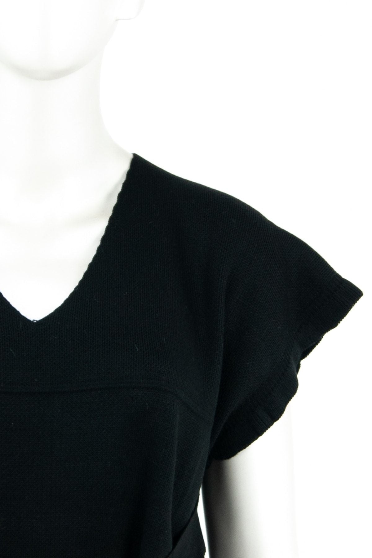 Kadın Kışlık V Yakalı Beli Kuşaklı Yarım Kol Likralı Dokuma Triko Gömlek Üstü Süveter