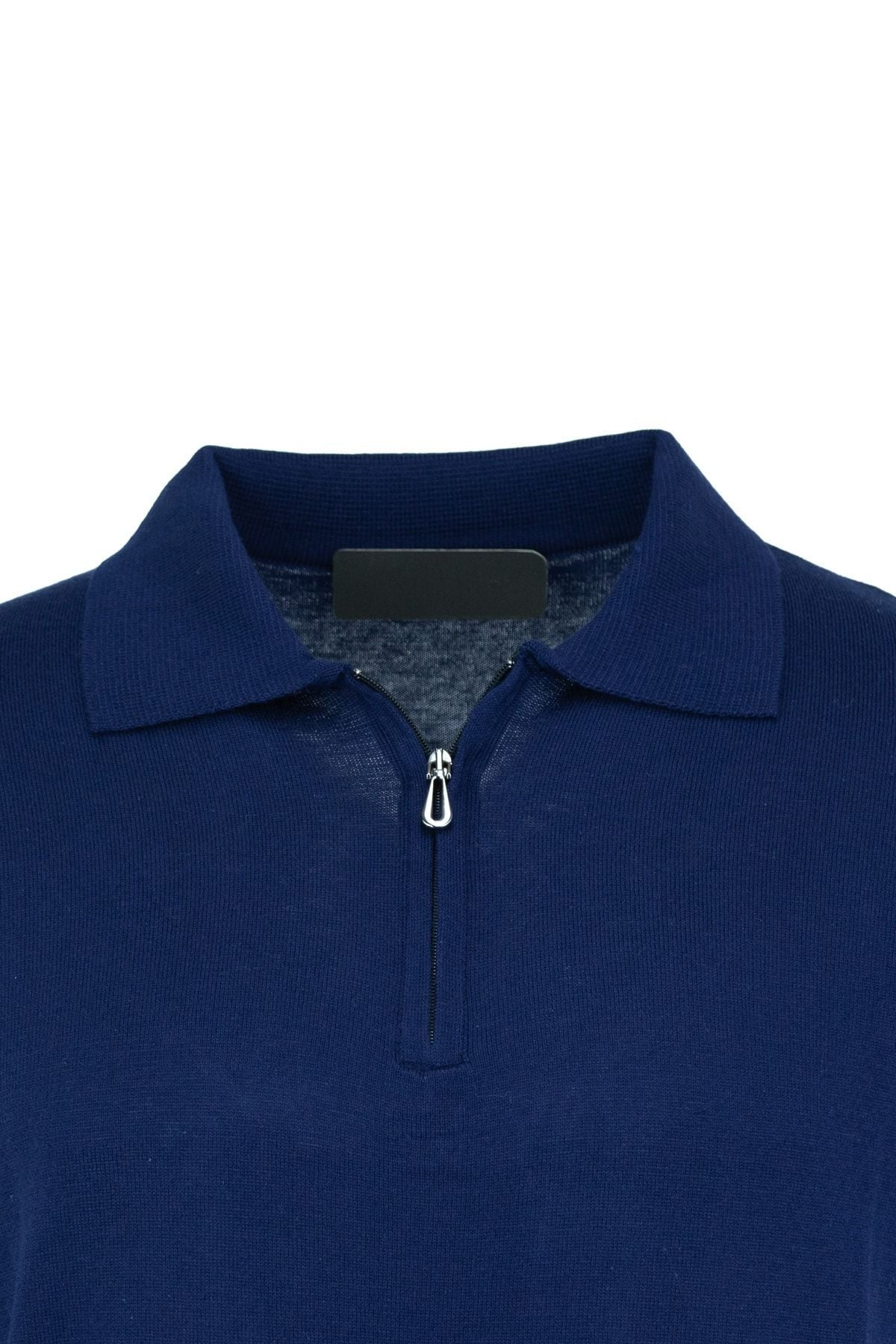 Erkek Polo Yaka Düz Renk Cepsiz Kısa Kol Tam Kalıp Premium Pamuklu Dokuma ince Triko T-Shirt