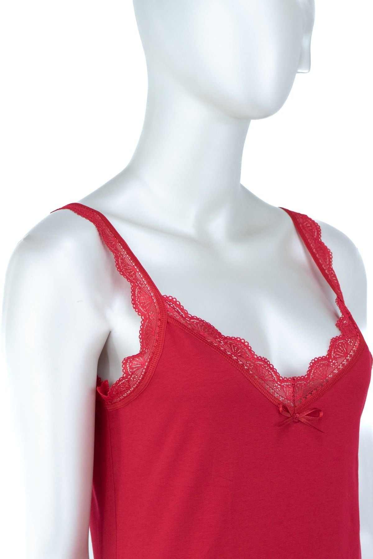 Kadın Askılı Likralı Premium Pamuk Kumaş Dantelli Örme Atlet-Külot İç Çamaşırı Takımı