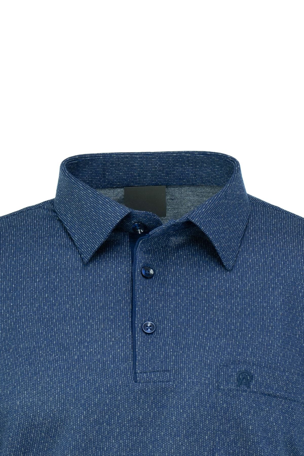 Erkek Gömlek Yaka Desenli Cepli Kısa Kollu Normal Kesim Premium Pamuklu Kumaş T-shirt