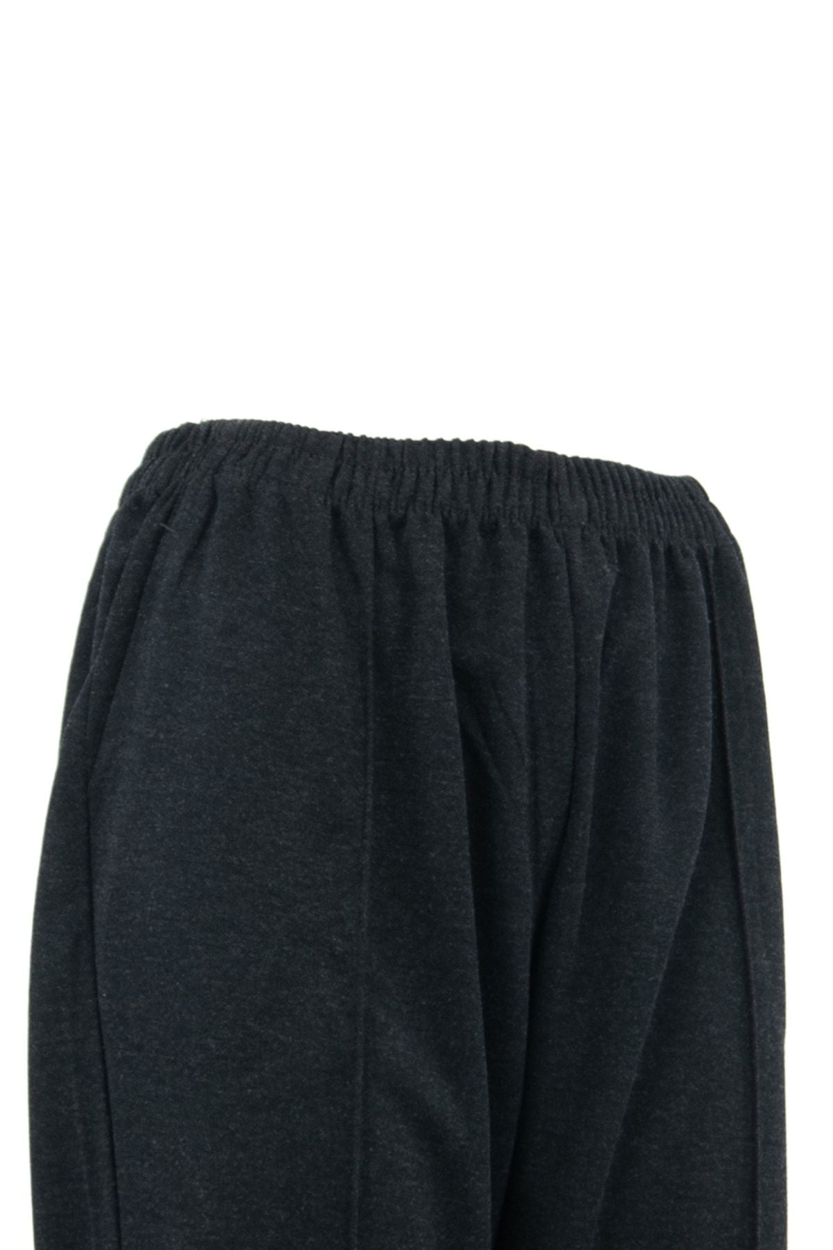 Kadın Kışlık Düz Renk Cepli Rahat Kesim Büyük Beden Likralı Viskon Ecrin Kumaş Anne Pantolon