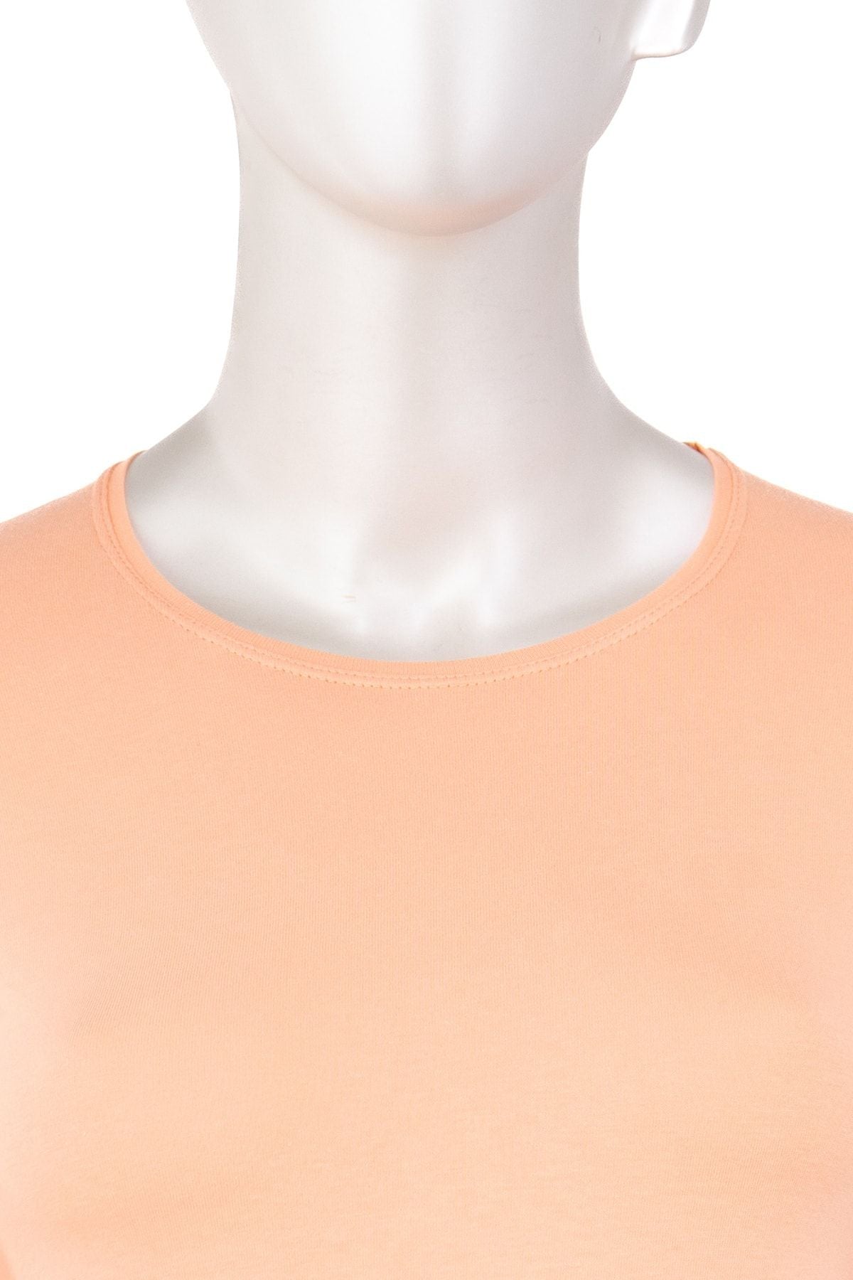 Kadın Düz Renk Yuvarlak Yaka Uzun Kollu Dar Kesim Bedene Oturan Likralı Pamuk Kumaş Badi