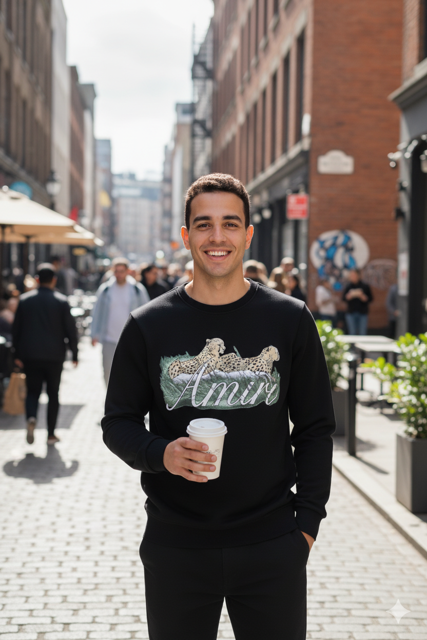 Oppland Erkek Sweatshirt Regular Fit Pamuklu Kumaş iki iplik Baskılı OPES26AMRMOD15