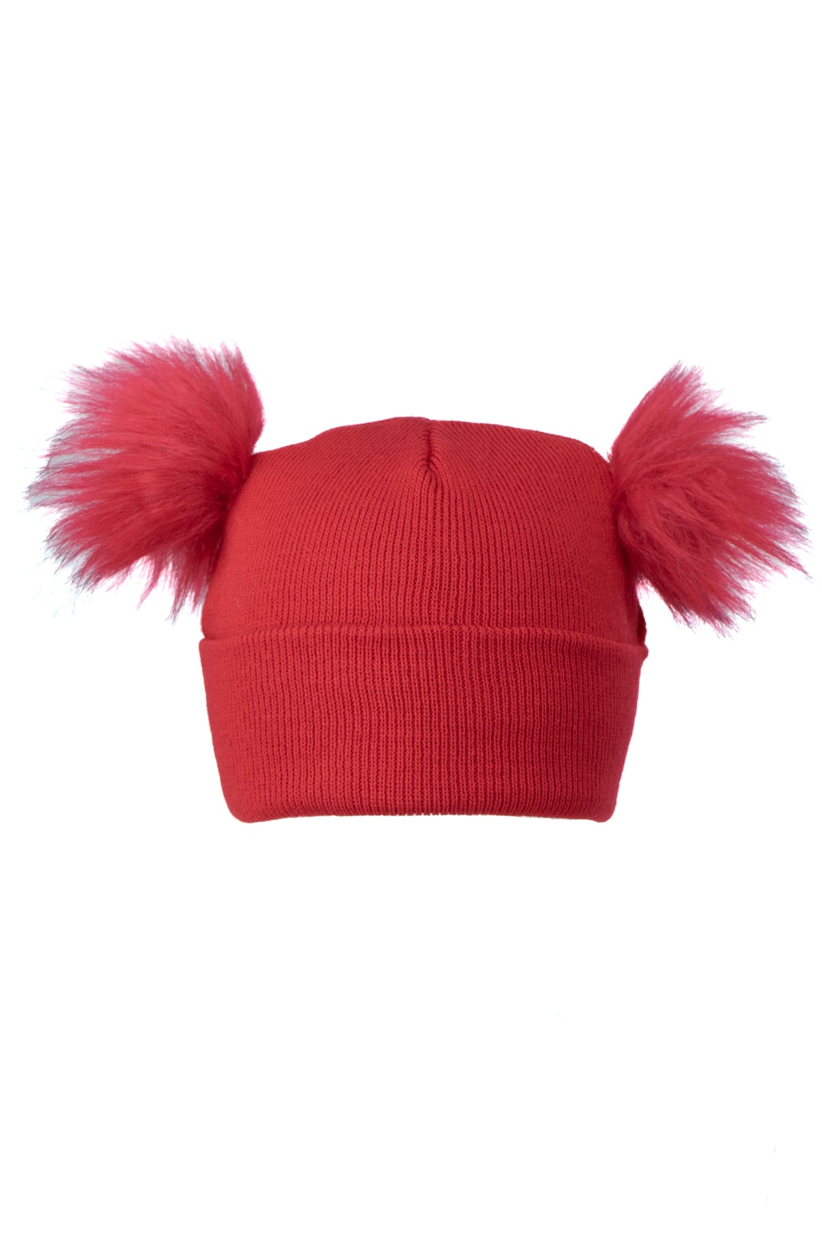 Oppland Kız Çocuk Kışlık Kalın Bere Çift Ponpon Model Pamuklu Katlamalı Sıcak Tutar Esnek Rüzgar Geçirmez Rahat Tasarım