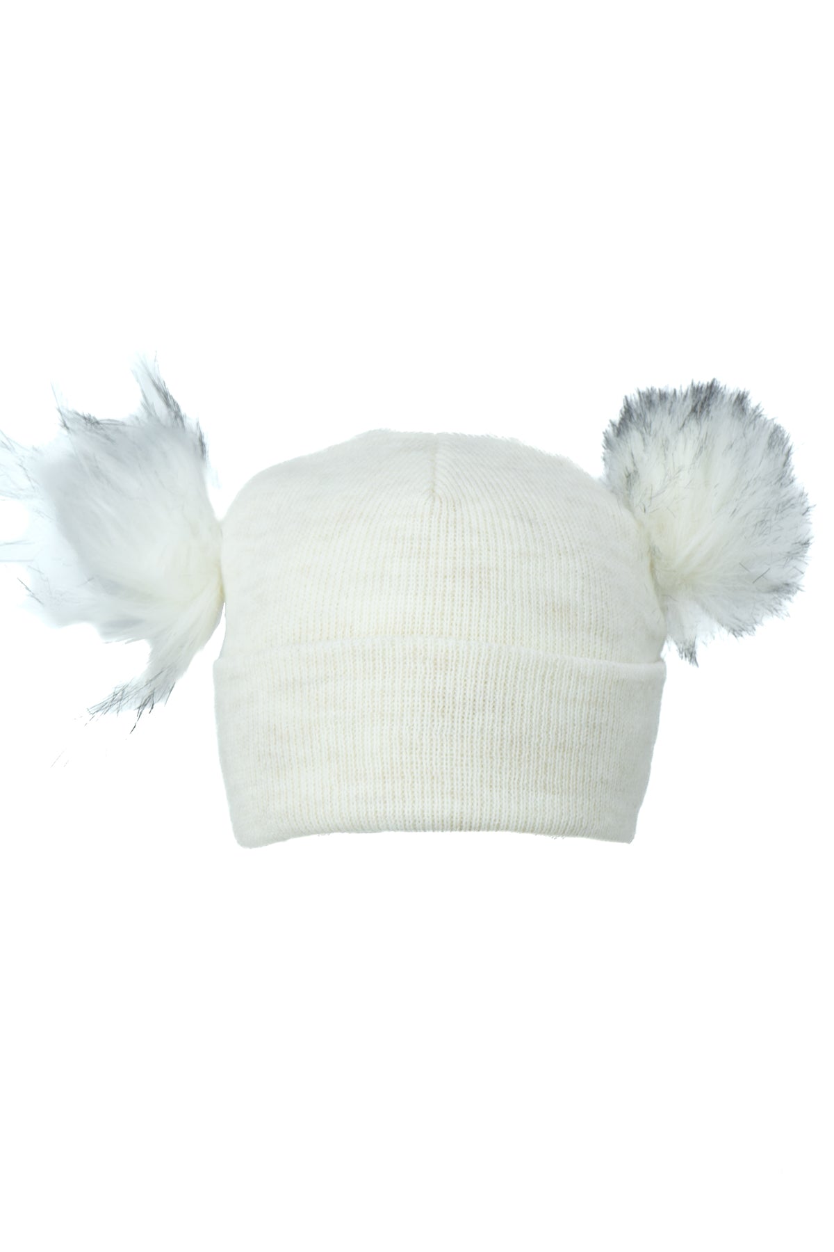 Oppland Kız Çocuk Kışlık Kalın Bere Çift Ponpon Model Pamuklu Katlamalı Sıcak Tutar Esnek Rüzgar Geçirmez Rahat Tasarım