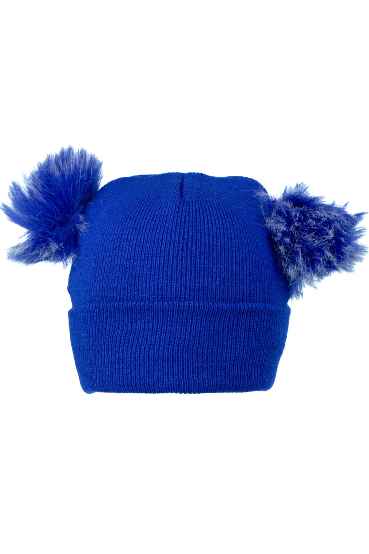 Oppland Kız Çocuk Kışlık Kalın Bere Çift Ponpon Model Pamuklu Katlamalı Sıcak Tutar Esnek Rüzgar Geçirmez Rahat Tasarım