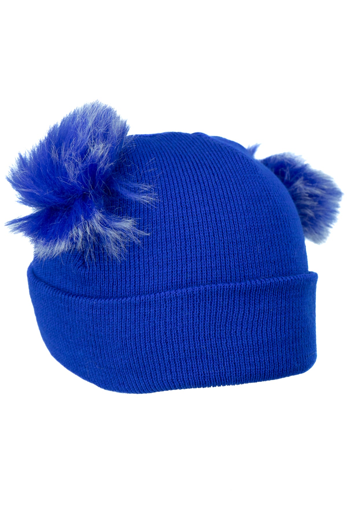 Oppland Kız Çocuk Kışlık Kalın Bere Çift Ponpon Model Pamuklu Katlamalı Sıcak Tutar Esnek Rüzgar Geçirmez Rahat Tasarım