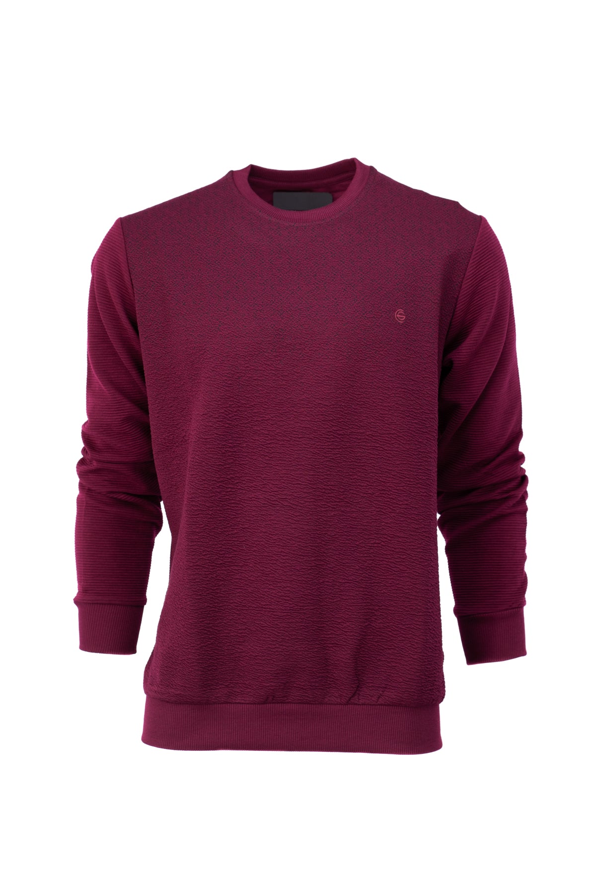 Erkek Mevsimlik Doğal Pamuklu Şık Sweatshirt Bisiklet Yaka Panolu Rahat Kesim Tam Kalıp