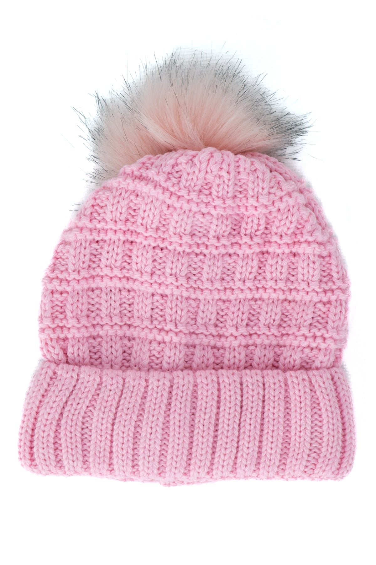 Oppland Kadın Kışlık Kalın Ponponlu Bere ve Atkı Takımı Pamuklu Katlamalı Sıcak Tutar Esnek Rüzgar Geçirmez Rahat Hafif