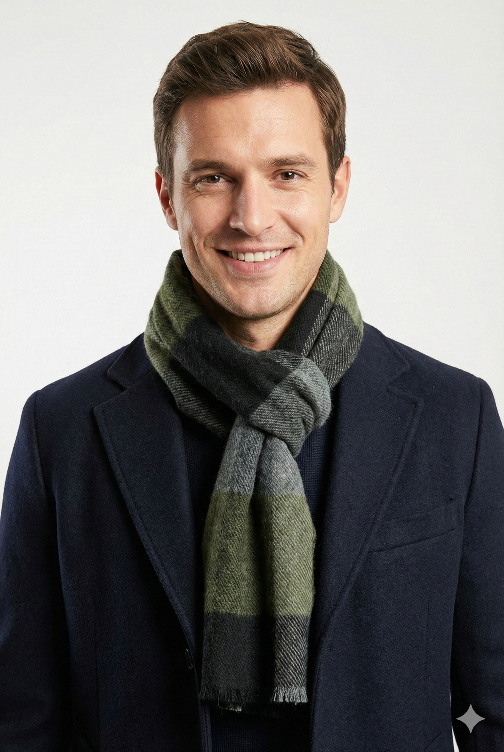 Oppland Erkek Kışlık Atkı Çizgili Pamuklu Örme Püsküllü Yumuşak Dokulu Şık Ve Jakarlı Model