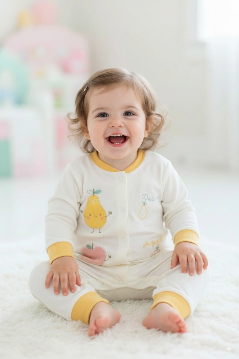 Oppland Erkek Bebek Tulum 3-6 Aylık Organik %100 Pamuk Kumaş Uzun Kol Çıtçıtlı OPEBT25BYZMOD51