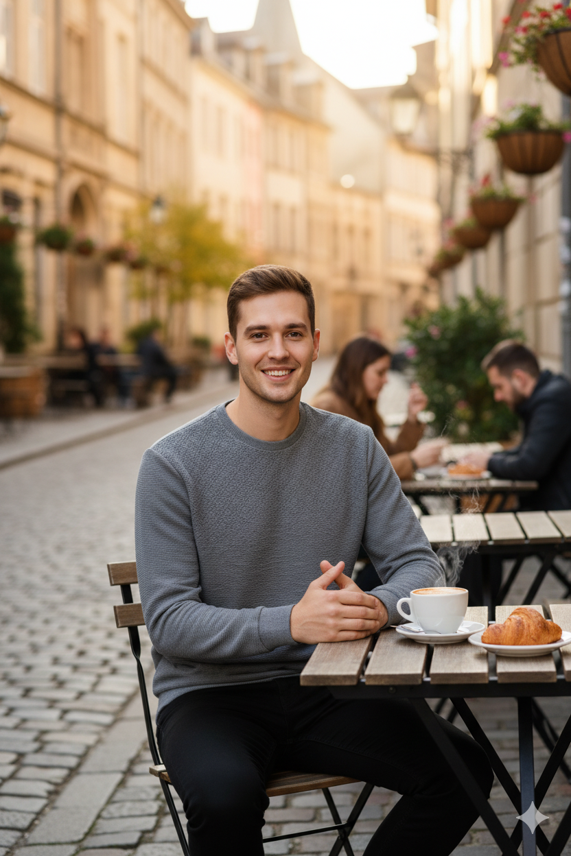 Erkek Mevsimlik Doğal Pamuklu Şık Sweatshirt Bisiklet Yaka Panolu Rahat Kesim Tam Kalıp