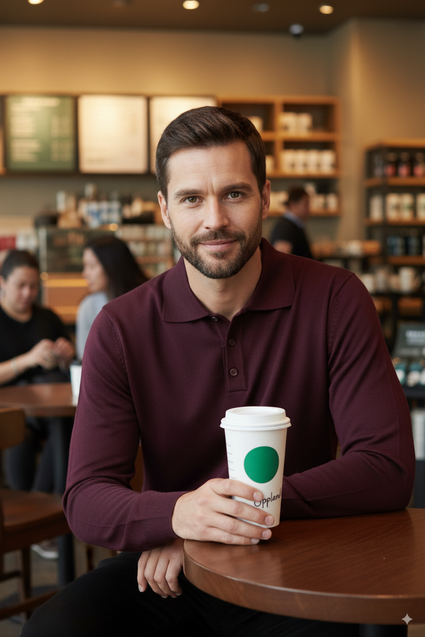 Erkek Yünlü Dokuma Kazak Cepsiz Polo Yaka Düz Renk Klasik Model Rahat Kesim Tam Kalıp