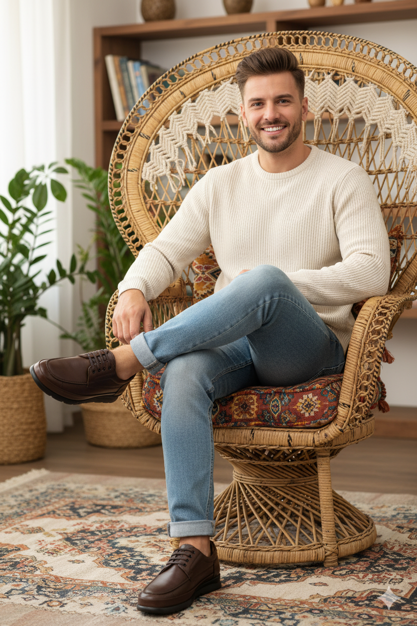 Erkek Bağcıklı Zeta Kauçuk Taban Comfort Tam Kalıp Hakiki Deri Ortopedik Klasik Ayakkabı