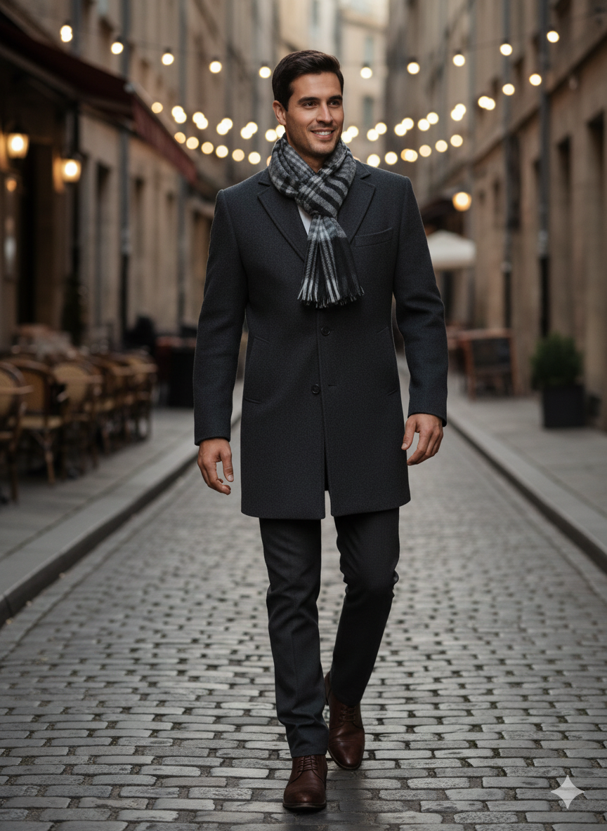 Oppland Erkek Kışlık Atkı Çizgili Pamuklu Örme Püsküllü Yumuşak Dokulu Şık Ve Sıcak Tutan Model