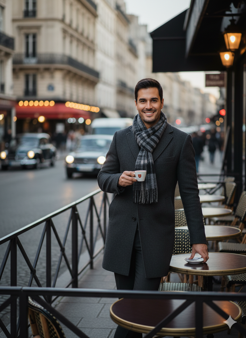 Oppland Erkek Kışlık Atkı Çizgili Pamuklu Örme Püsküllü Yumuşak Dokulu Şık Ve Sıcak Tutan Model