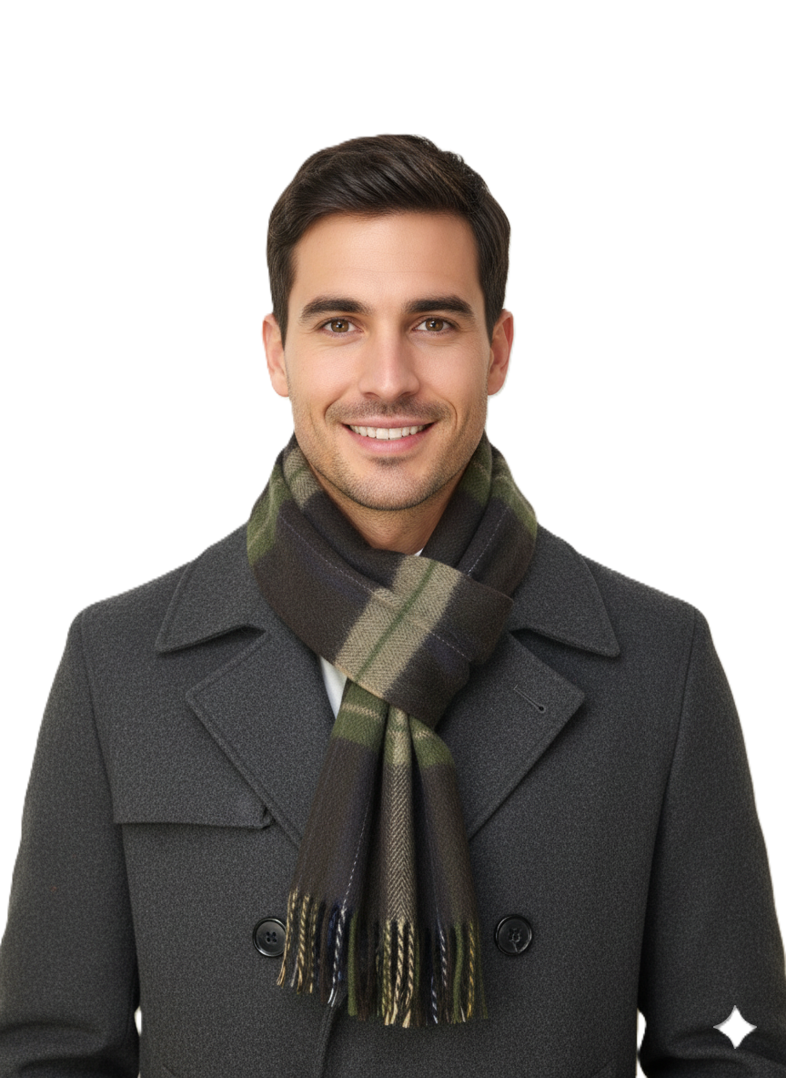 Oppland Erkek Kışlık Atkı Çizgili Pamuklu Örme Püsküllü Yumuşak Dokulu Şık Ve Sıcak Tutan Model