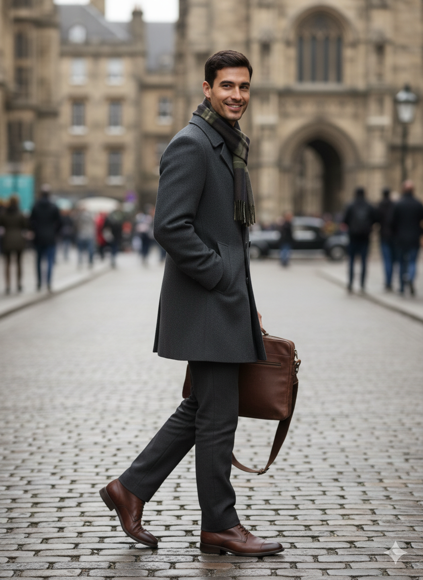 Oppland Erkek Kışlık Atkı Çizgili Pamuklu Örme Püsküllü Yumuşak Dokulu Şık Ve Sıcak Tutan Model