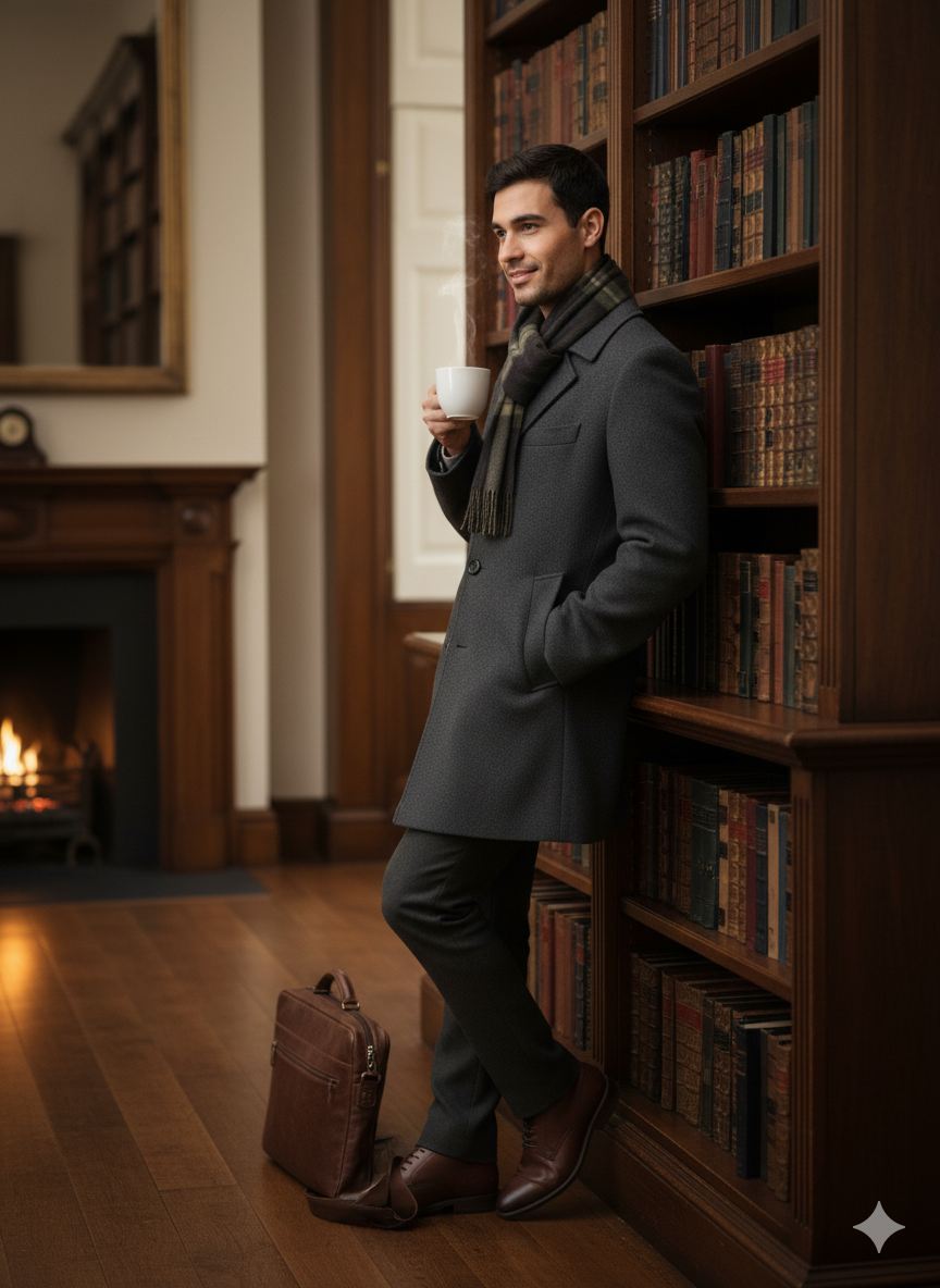 Oppland Erkek Kışlık Atkı Çizgili Pamuklu Örme Püsküllü Yumuşak Dokulu Şık Ve Sıcak Tutan Model