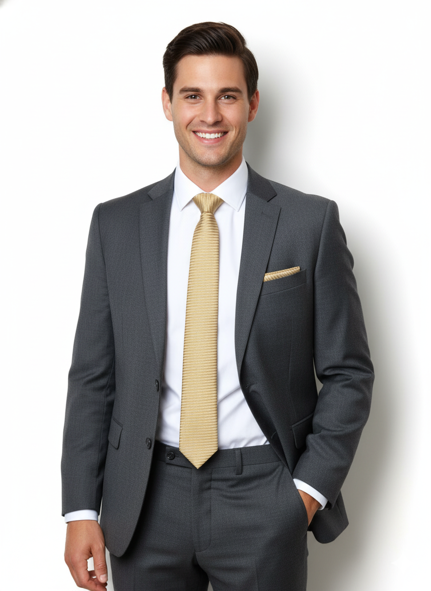 Oppland Erkek Kravat Klasik Mendilli Şık Kolay Şekil Alabilen Leke Tutmaz Pastel Tasarım Slim Model ince Uyumlu Tasarım