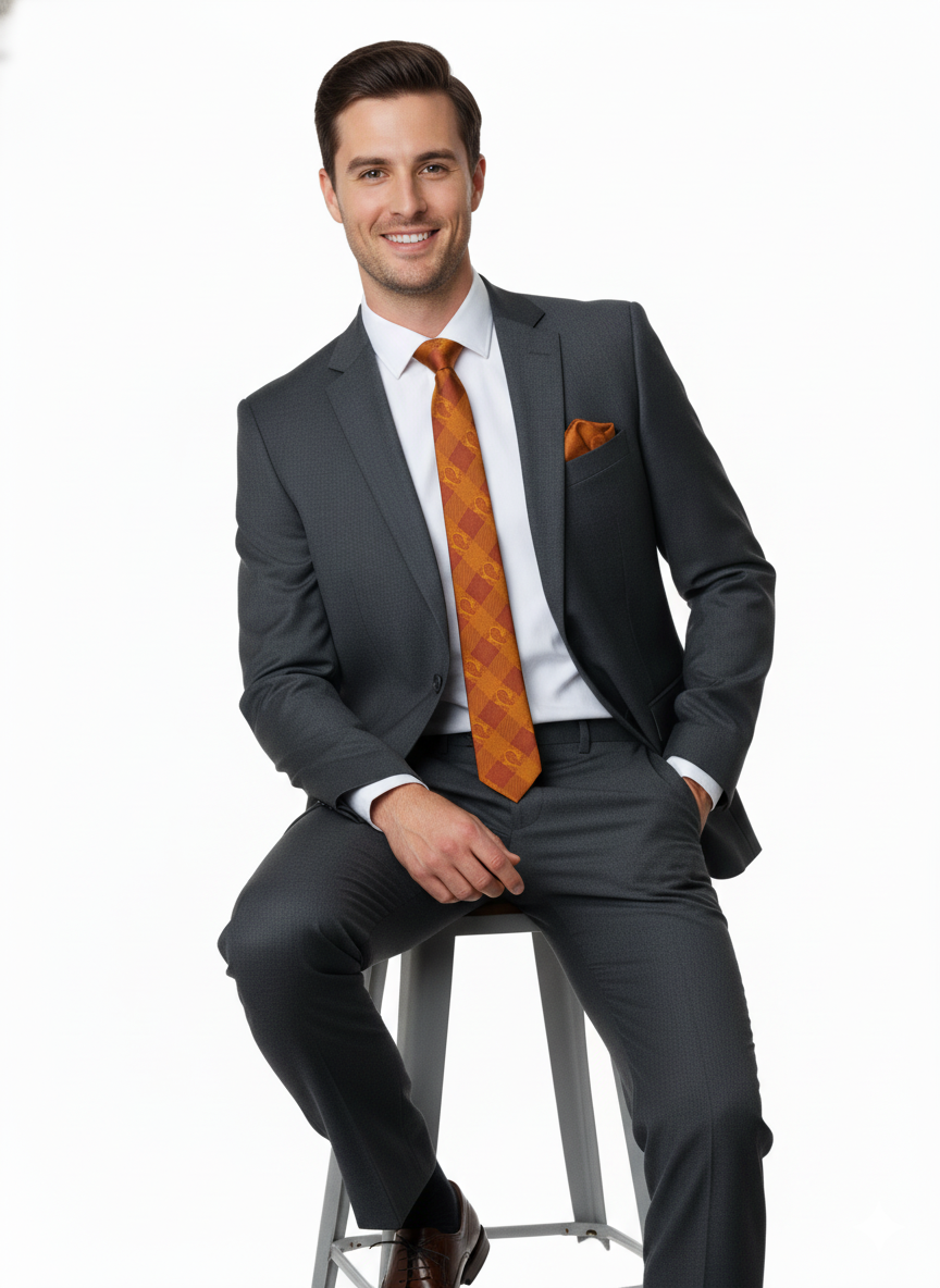 Oppland Erkek Kravat Klasik Mendilli Şık Kolay Şekil Alabilen Leke Tutmaz Pastel Tasarım Slim Model ince Uyumlu Tasarım