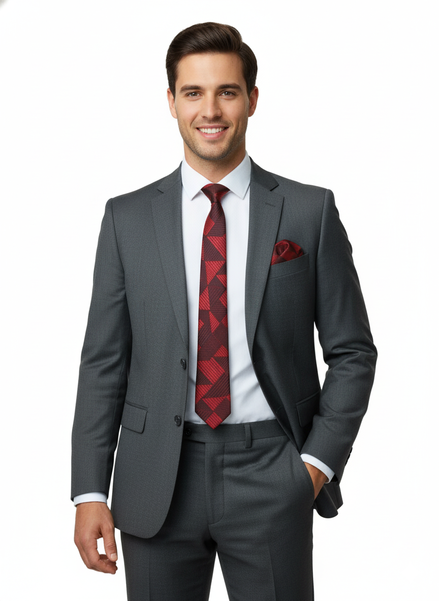 Oppland Erkek Kravat Klasik Mendilli Şık Kolay Şekil Alabilen Leke Tutmaz Pastel Tasarım Slim Model ince Uyumlu Tasarım