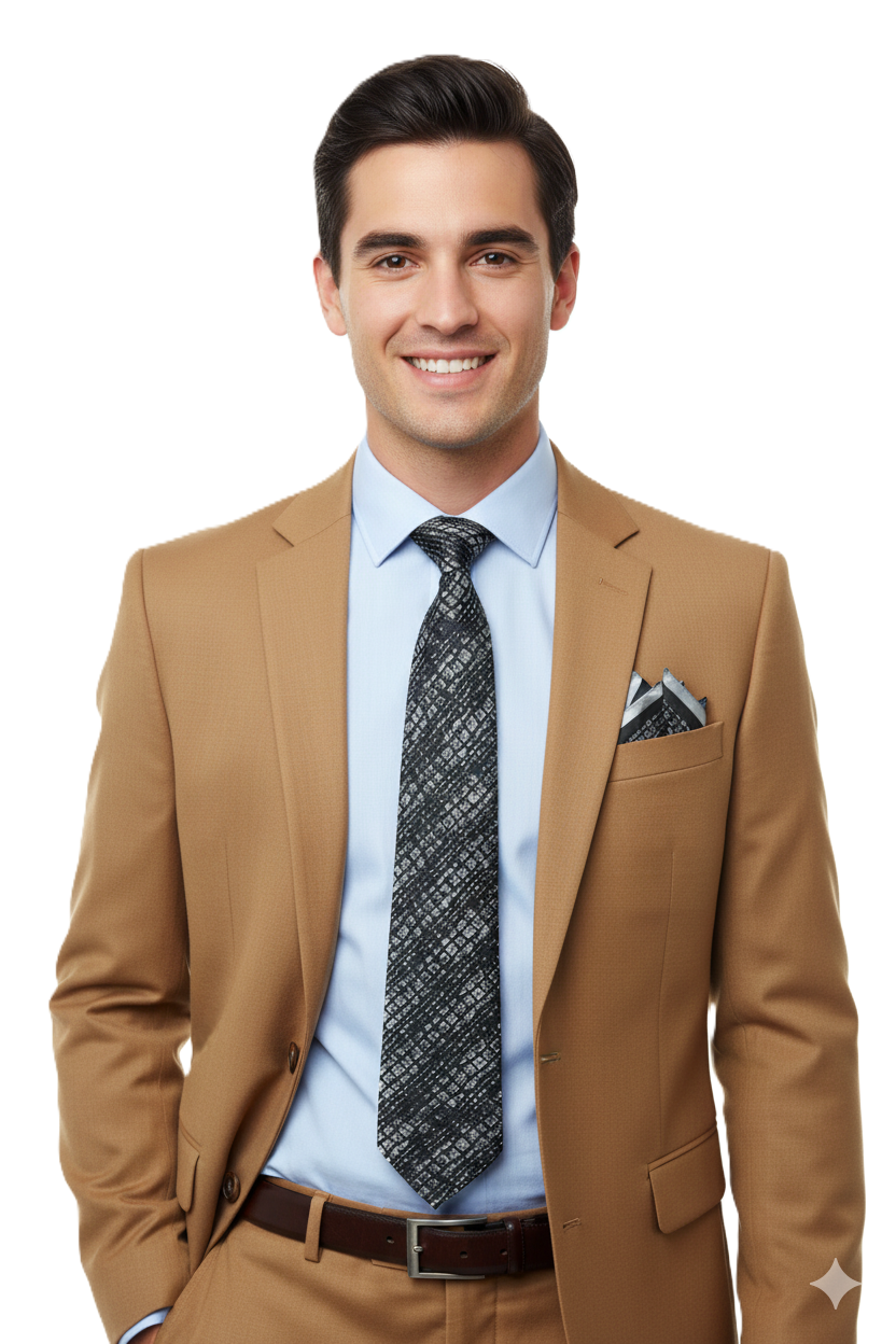 Oppland Erkek Kravat Klasik Mendilli Şık Kolay Şekil Alabilen Leke Tutmaz Mühür Model Uyumlu Geniş Tasarım