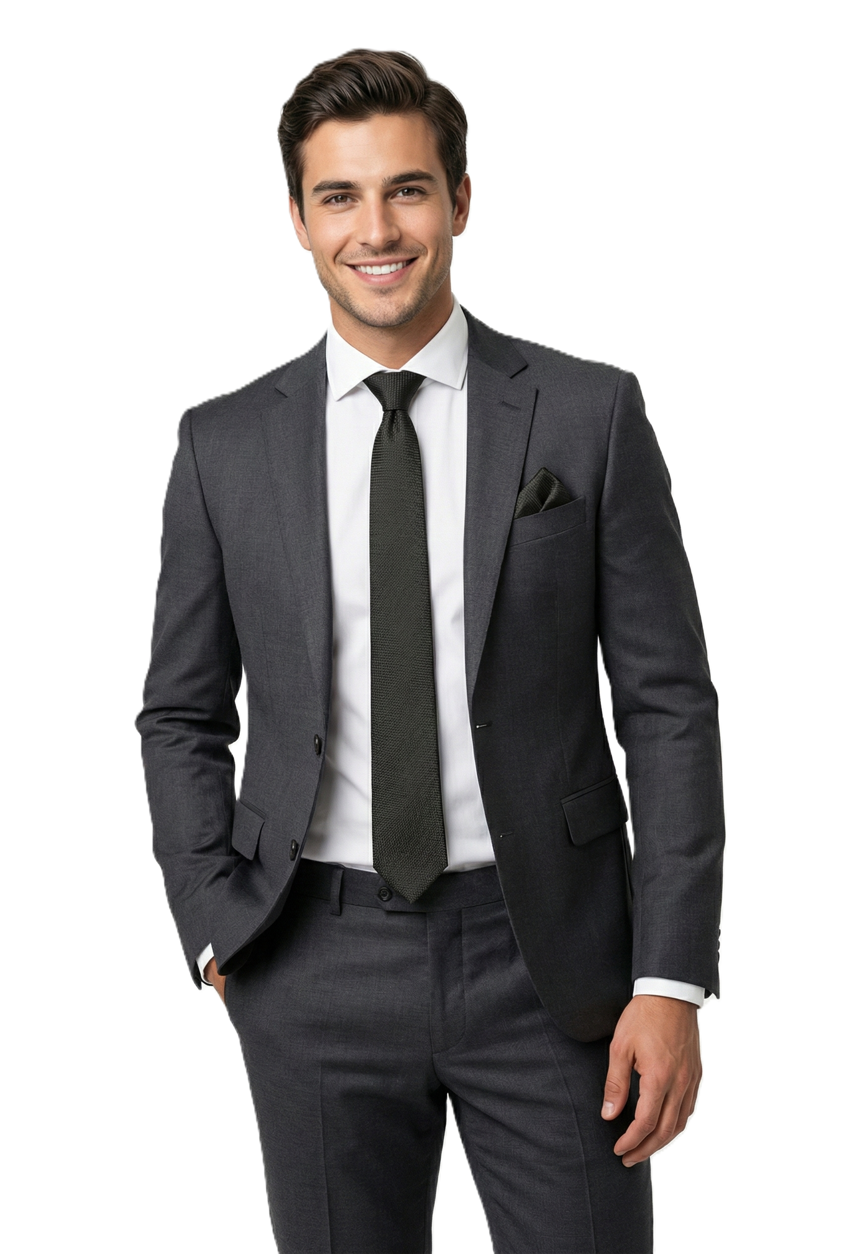 Erkek Kravat Klasik Mendilli Şık Kolay Şekil Alan Leke Tutmaz Küçük Kare Desenli Dar Tasarım