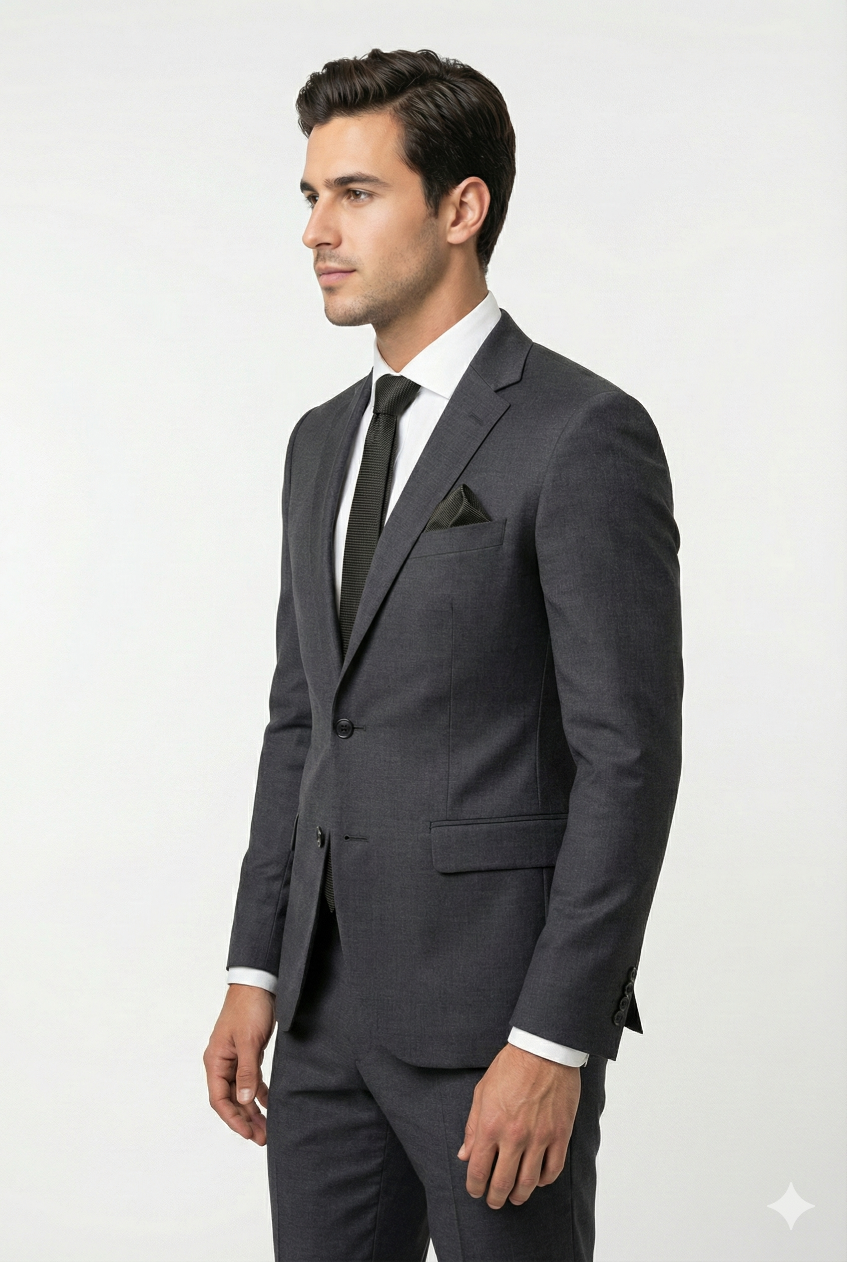 Erkek Kravat Klasik Mendilli Şık Kolay Şekil Alan Leke Tutmaz Küçük Kare Desenli Dar Tasarım