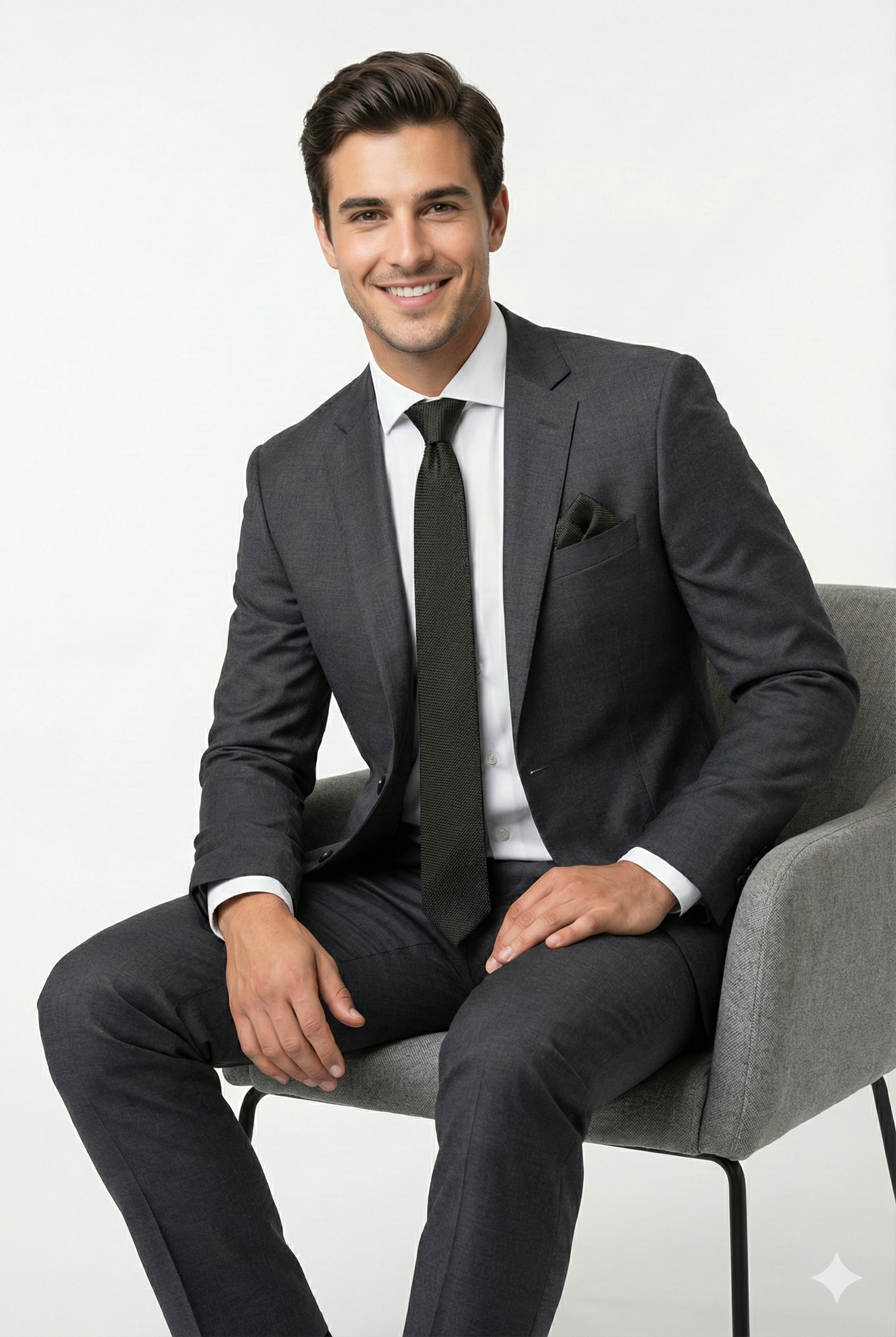 Erkek Kravat Klasik Mendilli Şık Kolay Şekil Alan Leke Tutmaz Küçük Kare Desenli Dar Tasarım