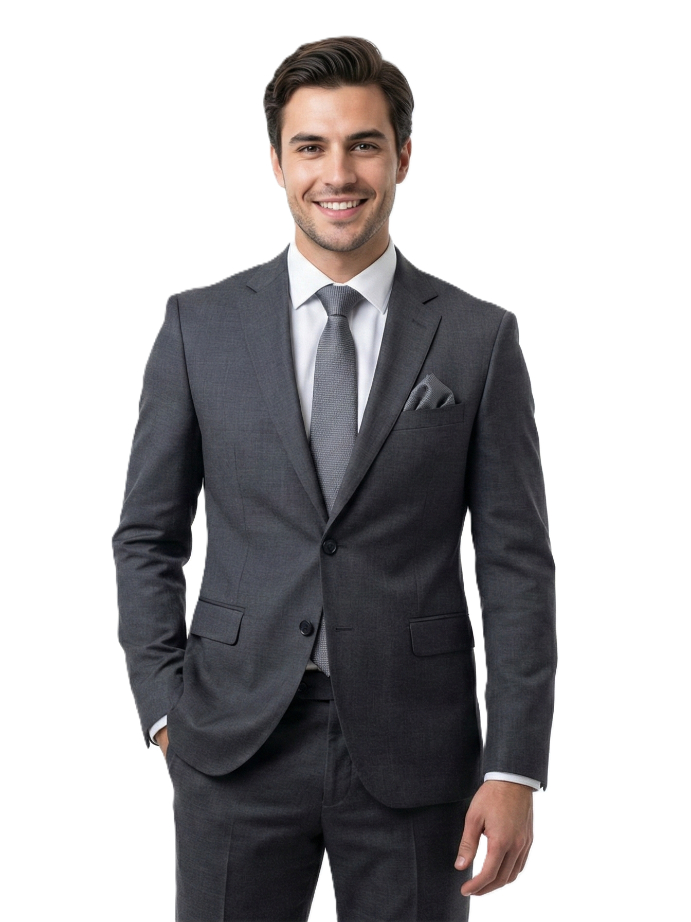 Erkek Kravat Klasik Mendilli Şık Kolay Şekil Alan Leke Tutmaz Küçük Kare Desenli Dar Tasarım