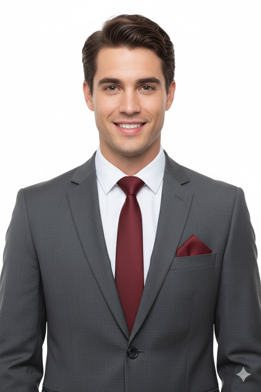 Oppland Erkek Mat Saten Kumaş Kravat Klasik Mendilli Şık Kolay Şekil Alabilen Leke Tutmaz Slim Model ince Uyumlu Tasarım