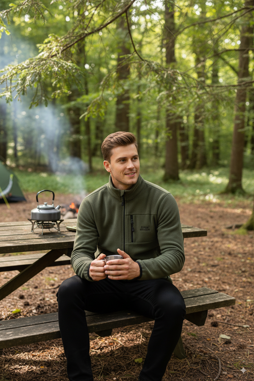 Erkek Kışlık Polar Sweatshirt Hırka Önü Cepleri Fermuarlı Hakim Yaka Rahat RahatAnti pilling