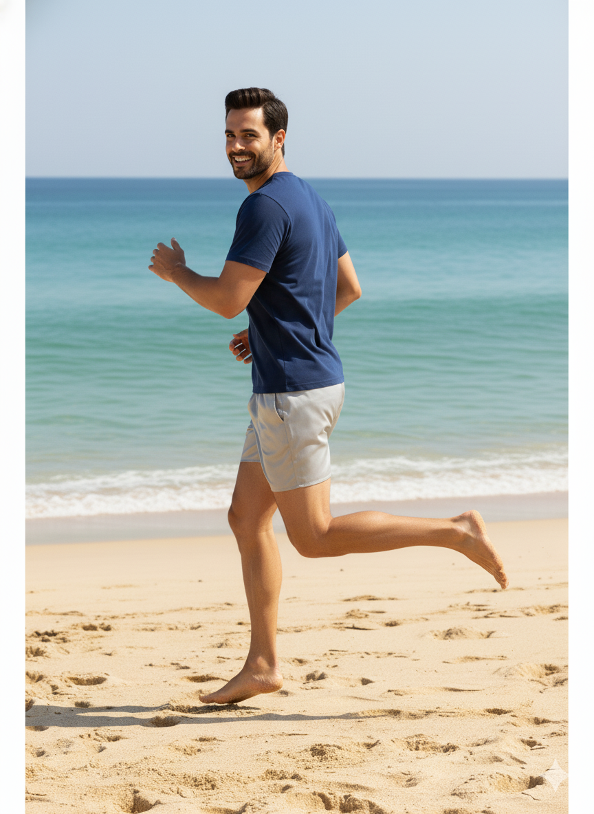 Oppland Erkek Saten Kumaş Şort Düz Renk Beli Lastikli Cepsiz Rahat Kesim Hafif Kumaş