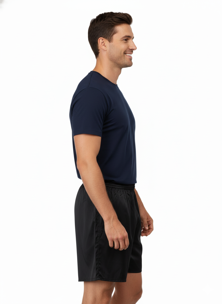 Oppland Erkek Saten Kumaş Şort Düz Renk Beli Lastikli Cepsiz Rahat Kesim Hafif Kumaş