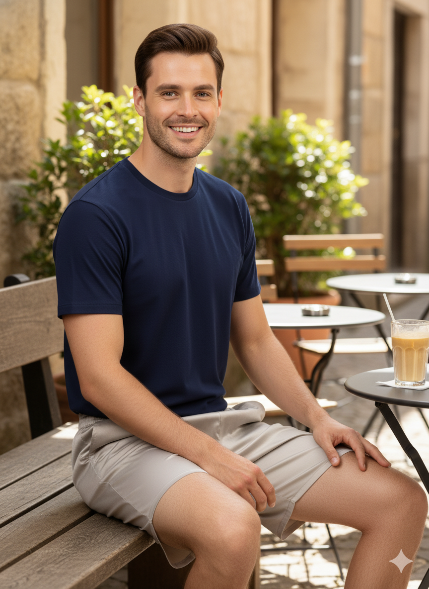 Oppland Erkek Saten Kumaş Şort Düz Renk Beli Lastikli Cepsiz Rahat Kesim Hafif Kumaş